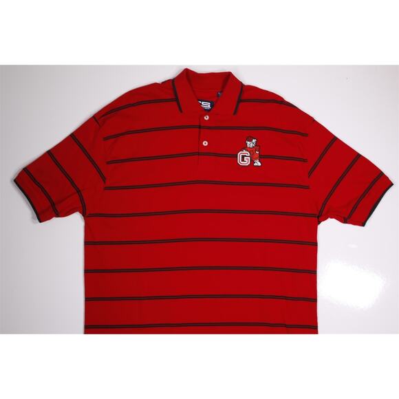 Georgia Bulldogs UGA Vintage Red Leaning Dawg Polo Shirt XXL - Picture 4 of 7